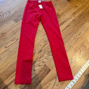 HANNA ANDERSSON SLIM LEGGINGS GIRLS RED NEW SIZE 10